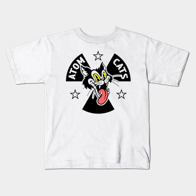 Atom Cats Kids T-Shirt by Snowman store